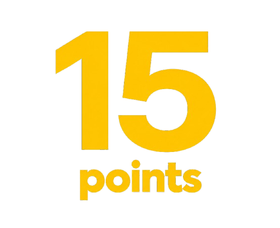 15 points